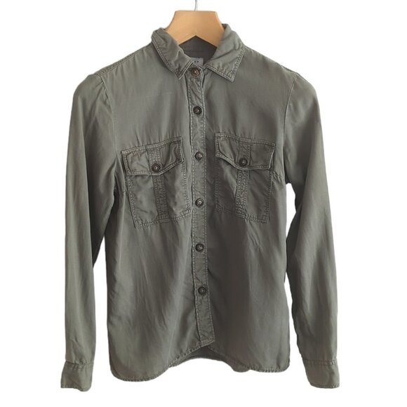 Topshop Pocket Detail Button Down Shirt - Picture 4 of 7